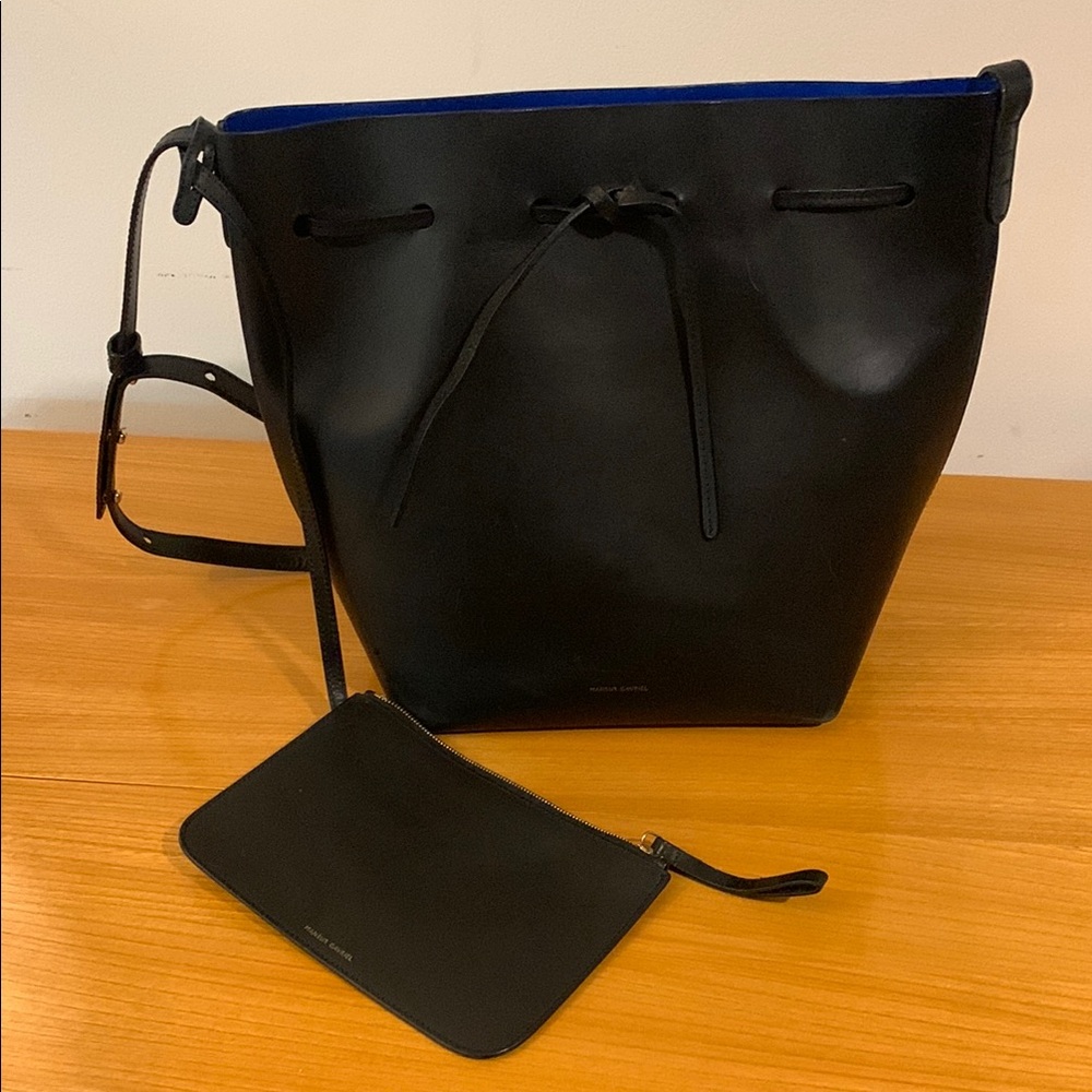 Mansur Gavriel Black Shoulder Bag with Sleek Design